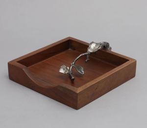 Porte-serviettes Floral Savvy Porte-serviettes décoratif Porte-serviettes de table moderne Porte-mouchoirs Home Office Accessoires de table à manger - Product Image 3