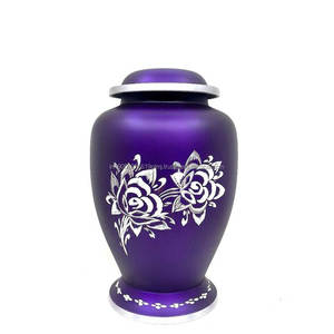 Urna de cremación de aluminio al por mayor para cenizas humanas, urnas de cremación de metal para cenizas de adultos y mascotas, urna de recuerdo para suministros funerarios - Product Image 1