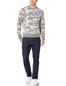 Sweat-shirt à col rond en polaire pour hommes Vente en gros Sweat-shirt personnalisé imprimé camouflage Sweatshirts respirants à séchage rapide pour hommes personnalisés - Product Image 2