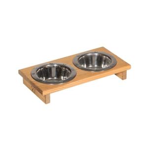 Cuencos de alimentación para perros antideslizantes de acero inoxidable más vendidos con soporte de madera maciza cuencos de comida y agua de Metal de buena calidad - Product Image 5