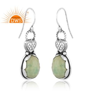 Último diseño plata esterlina oxidada crisoprasa natural pendiente colgante joyería personalizada fabricante - Product Image 2