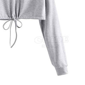 Ropa de moda Transpirable Mujeres Crop Top Sudaderas con capucha Uso al aire libre Superventas Mujeres Crop Top Sudaderas con capucha - Product Image 6