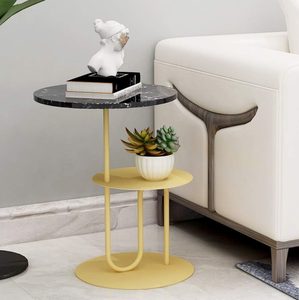 Table basse en marbre nordique moderne maison artisanat exportations Table d'appoint pour salon balcon chambre canapé Accent - Product Image 2