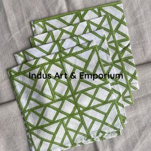 Serviettes en coton de taille personnalisée, imprimées à la main avec des motifs géométriques, écologiques, de style d'Asie du Sud-Est, de couleur rouge - Product Image 4
