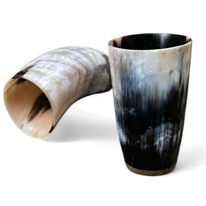 Corne à boire médiévale fabriquée à la main verre boeuf Buffalo Style Viking pour hydromel bière vin Ale Style Animal artisanat naturel décoration - Product Image 4