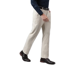 กางเกงขายาวผ้าลูกฟูกเอวสูงเอวสูงแบบทางการกางเกงแฟชั่นแนวธุรกิจลำลองแบบสมาร์ทสำหรับผู้ชายผ้ายืดสำหรับฤดูหนาว - Product Image 4