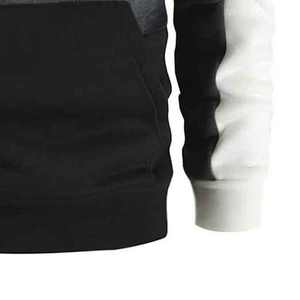 Sudadera con Capucha para Hombre, con Cremallera, 100% Algodón, Primavera Otoño, Sudadera Bordada y Sudaderas Deportivas para Moda - Product Image 5