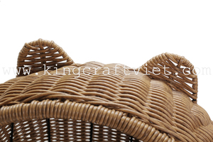 High Quality Striped Bamboo Wood Rattan Handwoven Rustic Style <b>Travel</b> Pet <b>Bed</b> for Cat & <b>Dog</b> House FBA for - Product Image 3