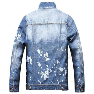 Chaqueta vaquera ligera de alta calidad para hombre, diseño personalizado, tela de lona, decoración bordada, transpirable, Reversible, unidad individual - Product Image 2