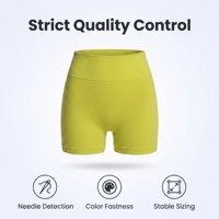 Shorts de yoga taille haute en polyamide pour femme, effet galbant et amincissant, contrôle du ventre