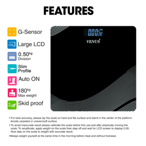 เครื่องชั่งน้ำหนักดิจิตอลส่วนบุคคลจอแสดงผลขนาดใหญ่100G วัสดุที่แข็งแกร่งแม่นยำสำหรับใช้ในบ้านคลินิกยิมใช้ในอินเดีย - Product Image 3