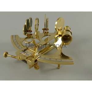 Sextante de lujo Souvenir Regalos náuticos Superventas Sextante dorado hecho a mano Decoración del hogar Artículos interiores Precios al por mayor - Product Image 3