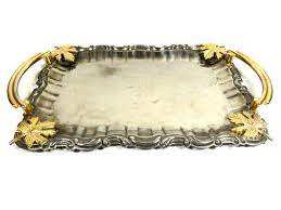 Restaurante Hoteles Mesa Decorativa Tamaño personalizado Estilo único con mango de metal Bandeja de servicio de madera decorativa hecha a mano - Product Image 2