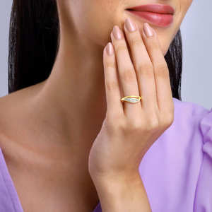 แหวนเพชรสีทอง - Product Image 1