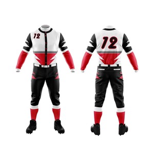 Ensemble d'uniformes d'équipe de baseball personnalisables pour hommes Maillot en maille respirante avec design sublimé Vêtements de softball personnalisés - Product Image 3