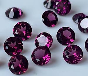 พลอยโกเมน rhodolite พลอยสีชมพูแบบหลวมขนาด7มม. พลอยโกเมนพลอยสีชมพู - Product Image 6