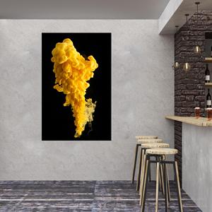 Yellow Smoke Art: Boho Modern Printed Canvas Print for Elegant Decor,<b>WRAPPED</b> CANVAS - Product Image 1