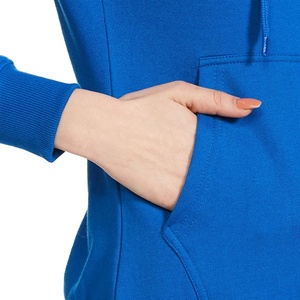 OEM ropa deportiva logotipo personalizado de gran tamaño azul francés Terry Sudadera con capucha en blanco pulóver con bolsillo mujeres algodón pulóver Sudadera con capucha - Product Image 5