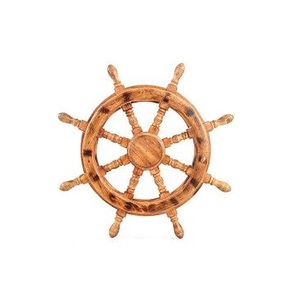 Hot Selling Handmade Premium Heavy Wooden Ship Wheel Art Deco Design Eco-Friendly Handcrafted <b>Nautical</b> Accessory - Product Image 1
