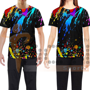 Nouveau Style t-shirts hommes Logo personnalisé imprimé multicolore hommes t-shirt séchage rapide respirant en gros t-shirt hommes - Product Image 3