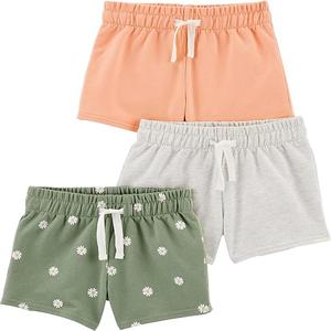 Pantalones cortos clásicos para niñas Slim Fit con cintura elástica Decoración vintage de secado rápido Tallas grandes Impermeables para la temporada de primavera - Product Image 1