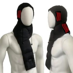 new patent product 5v usb heating pad for neck warmer scarf with face mask two ear heat pads hat