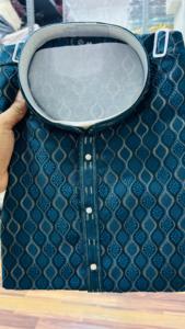 Ensemble de pyjama ethnique Kurta pour hommes élégant tenue traditionnelle parfaite pour le festival de fête de mariage et les célébrations de Diwali - Product Image 4