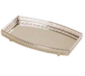 Plateau de service de forme ovale de qualité supérieure de luxe Hot Vantage avec finition en or antique pour la décoration de la maison et la décoration de table - Product Image 2