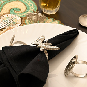 Vente chaude argent insecte en forme de rond de serviette métal cercle serviette boucle table décoration rond de serviette en gros quantité en vrac - Product Image 5