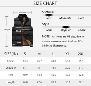 Vente en gros de vestes pour hommes avec logo personnalisé Gilet bouffant d'hiver décontracté en toile avec poches latérales Gilet rembourré en gros - Product Image 5