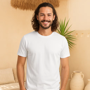 Ultifresh Casual Unisex <b>T</b>-<b>Shirt</b> 100% Cotton Woven Anti-Stain Silk Screen Printed Embroidered Custom Logo Blank Solid O-Neck - Product Image 3