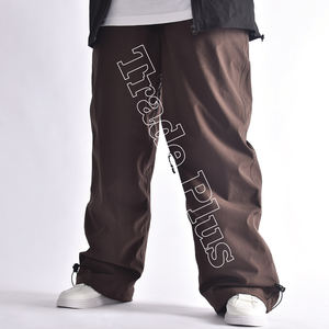 Pantalon de neige marron personnalisé 2025 avec ceinture élastique, passants de ceinture, poches zippées, ventilation et revers ajustables - Product Image 5