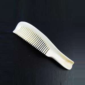 Sheeri fabricant d'artisanat écologique fait à la main moderne véritable corne de buffle antistatique véritable peigne à cheveux à dents larges - Product Image 2