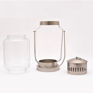 Vente en gros de décoration intérieure Nouveau design Lampe de table lanterne à bougie en métal fer plaqué or suspendu Grande vente Prix - Product Image 2