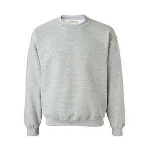 Algodón en blanco cuello redondo liso sudaderas materiales originales suéter hombres sudor desgaste bordado cuello redondo camisa - Product Image 5