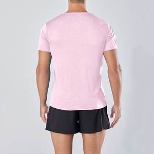 T-shirt d'entraînement de fitness pour hommes respirant col rond manches raglan t-shirt d'entraînement uni léger confortable haut athlétique pour hommes - Product Image 3