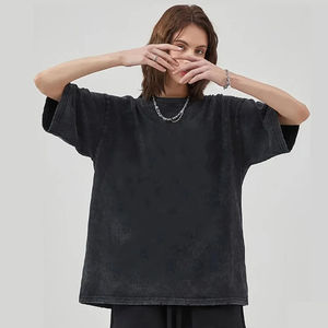 เสื้อยืดผ้าฝ้ายหนาโอเวอร์ไซส์สำหรับผู้ชายพิมพ์ลายกราฟฟิกแอซิดสไตล์วินเทจสไตล์สตรีทแวร์ออกแบบโลโก้ได้ตามต้องการ - Product Image 6