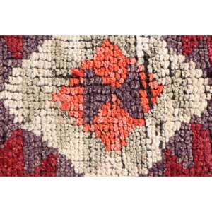 Turkish <b>Runner</b> Rug 2.7x11.5 ft, <b>Red</b> Floral Vintage Wool Rug - Product Image 5