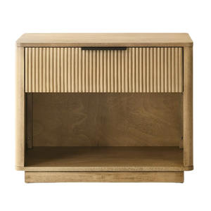 Elegant Modern Solid Oak Wood Smart <b>Bedside</b> <b>Table</b> & Nightstands Luxury Solid Wood <b>Bedside</b> Bedroom Furniture - Product Image 5