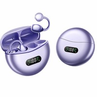 Écouteurs sans fil à conduction osseuse à oreille ouverte, étanches IPX4, pour le sport, avec réduction du bruit, affichage numérique et audio haute résolution