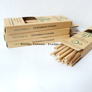 Pailles/tasses en verre en bambou naturel et écologique avec couvercles et pailles en bambou logo GRATUIT - Product Image 5