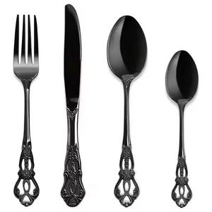 Ensemble de couverts en bois de luxe avec tête argentée, couverts de qualité supérieure, accessoire de table élégant pour les événements de mariage et l'usage quotidien - Product Image 6