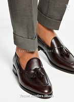 100% chaussures de mocassins en cuir naturel véritable véritable antidérapantes pour un port de bureau confortable et parfaites pour un usage quotidien