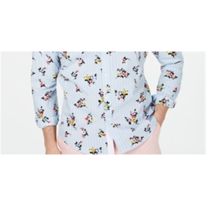 Camicia Casual da Uomo INC International Concepts con Motivo Floreale e Righe, Taglia XXX-Large, 100% Cotone Popeline Traspirante, Blu - Product Image 3