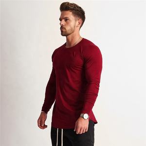 T-shirt d'été unisexe en coton de super qualité à manches longues avec logo personnalisé vêtements de sport surdimensionnés pour hommes respirant et confortable - Product Image 2