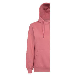 Robe sweat-shirt d'hiver en molleton 100% coton pour femme, personnalisée, écologique, respirante, coupe-vent, avec broderie en relief sur le devant, rose, col rond - Product Image 6