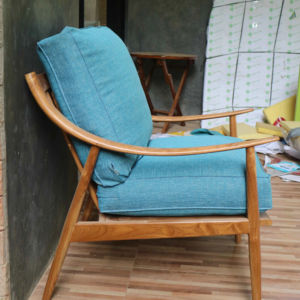 Wooden Frame <b>Lounge</b> <b>Chair</b> with Cushions - Product Image 1