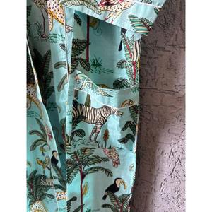 Kimono de algodón indio de verano, bata japonesa con estampado de animales, bata de baño para dama de honor y regalo para bodas y eventos - Product Image 3