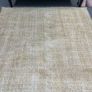 พรมวินเทจขนาด 4.4x7 ฟุต พรมตุรกี พรมลายจุดสีเบจขาว - Product Image 4