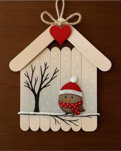 Adornos colgantes de pared de Navidad de madera de diseño único para casas de vacaciones artísticas que crean declaraciones decorativas de temporada alegres - Product Image 2